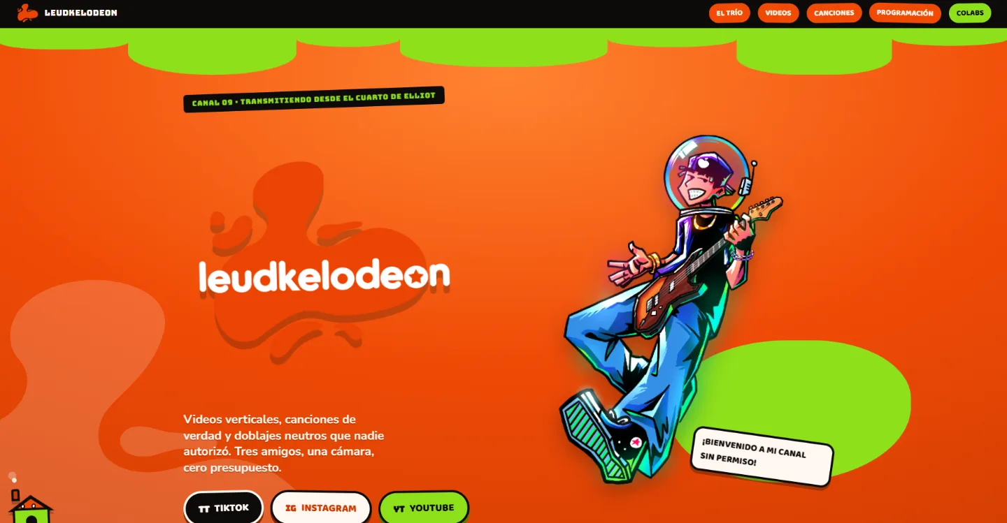 Hero de la web de Eliud (leudkelodeon.com) en escritorio
