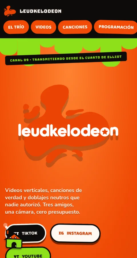 Web de Eliud en móvil